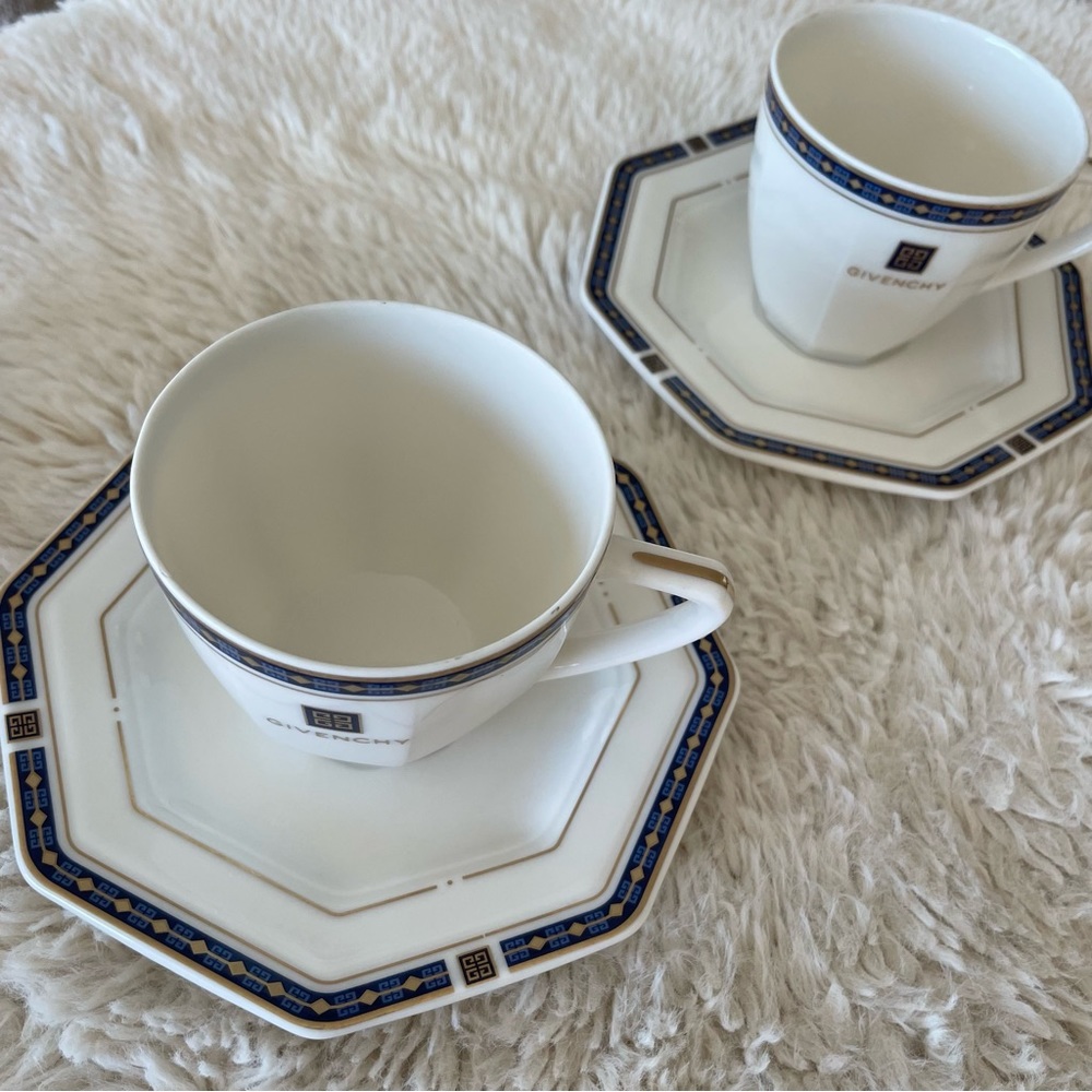 GIVENCHY Tea Cup with Saucer Set of 2 - Picture 2 of 5